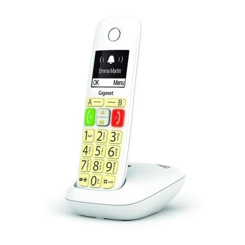 Téléphone Fixe sans Fil - GIGASET E290 Duo Blanc - Son Amplifié