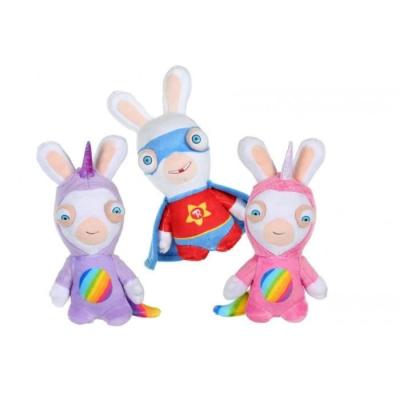 Peluche Super-Héros Rouge Sonore - 18 cm - LAPINS CRETINS