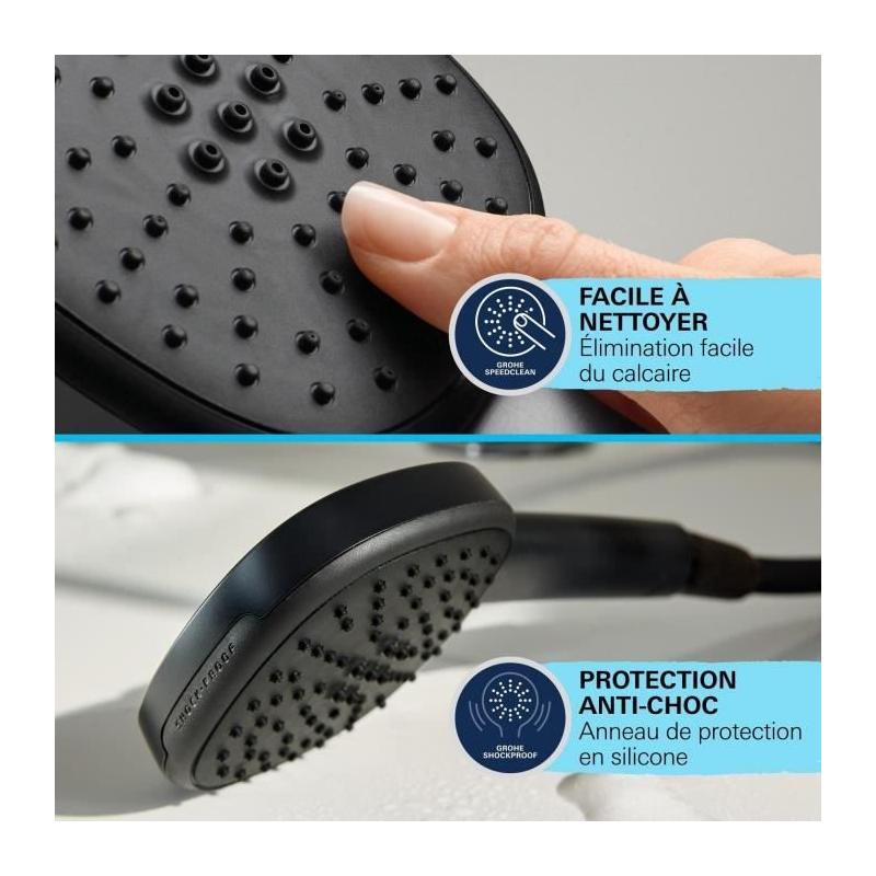 Colonne de douche GROHE Vitalio Comfort 250 - Noir Mat