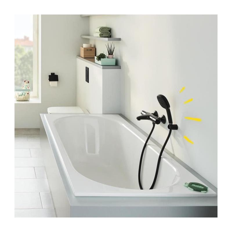 Mitigeur thermostatique bain/douche noir mat GROHE - Économie d'eau