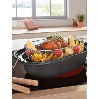 Cocotte arôme avec panier friture GSW 4 L 32 cm