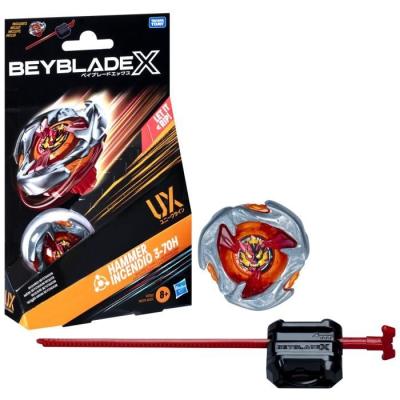 Beyblade X : Starter Pack Hammer Incendio 3-70H UX, toupie équilibrée !