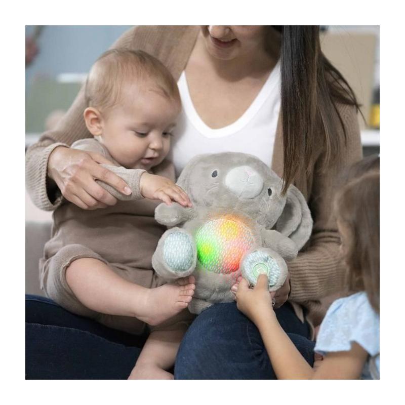 Doudou lapin Sylvi: peluche musicale et lumineuse pour bébé