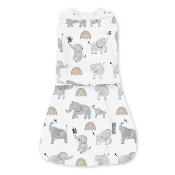 INGENUITY, Gigoteuse d'Emmaillotage, sac de couchage éléphant, pour mi-saison TOG 1. évolutive de 3 a 6 mois certifié oeko-T