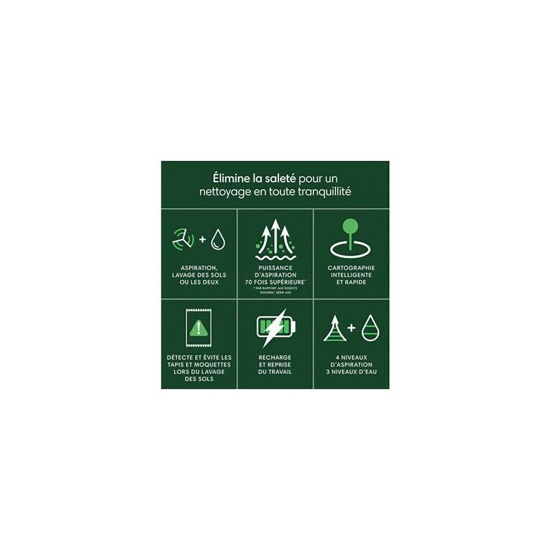 Aspirateur balai robot iRobot Roomba 105 Combo - Blanc