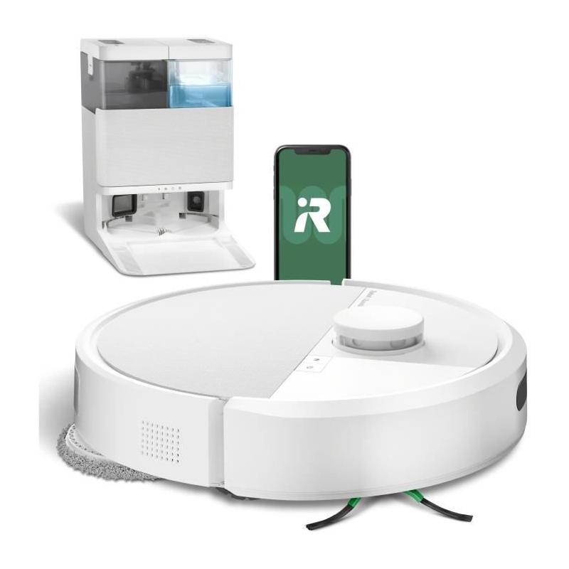 Aspirateur robot laveur IROBOT Roomba Plus 405 Combo - 7000 Pa - Blanc