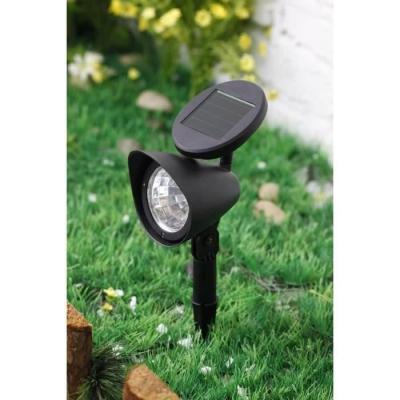 Spot solaire en plastique - 3 LED - Noir pour éclairage extérieur
