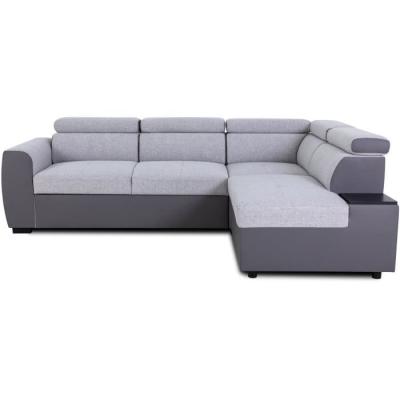 Canapé d'angle convertible réversible KELIO - Anthracite/Gris - 4/5 places