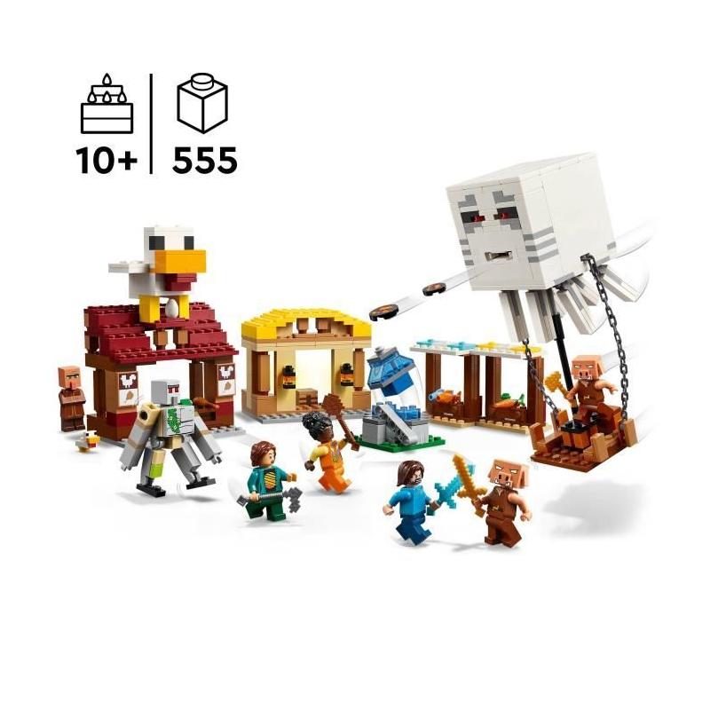 LEGO Minecraft 21273: Les Ghasts attaquent! - Jeu de construction pour garçons de 10 ans