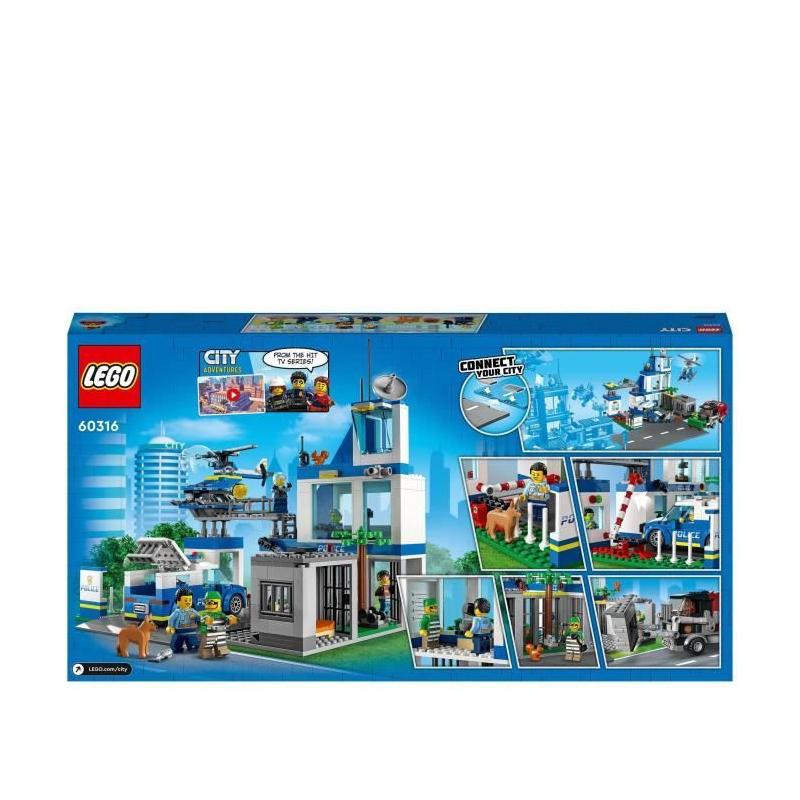 LEGO City 60316 : Commissariat de Police et Véhicules Jouets