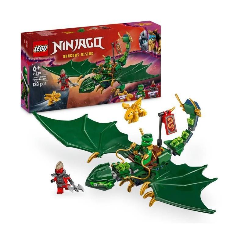 LEGO NINJAGO 71829 Le dragon vert de la forêt de Lloyd - Pour les petits ninjas