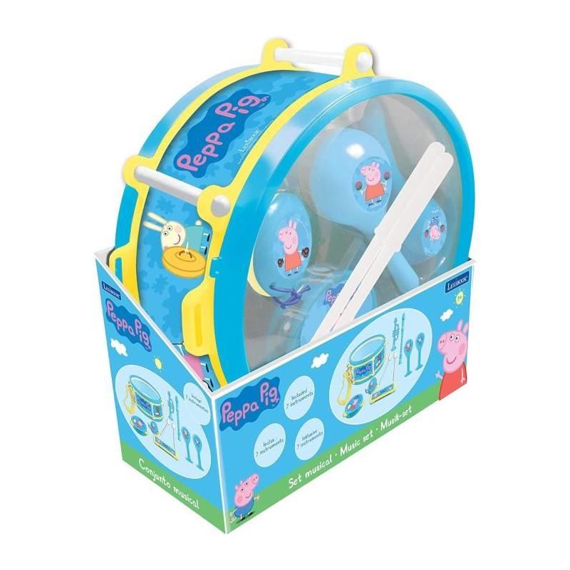 Ensemble musical Peppa Pig - 7 instruments - Rangement tambour