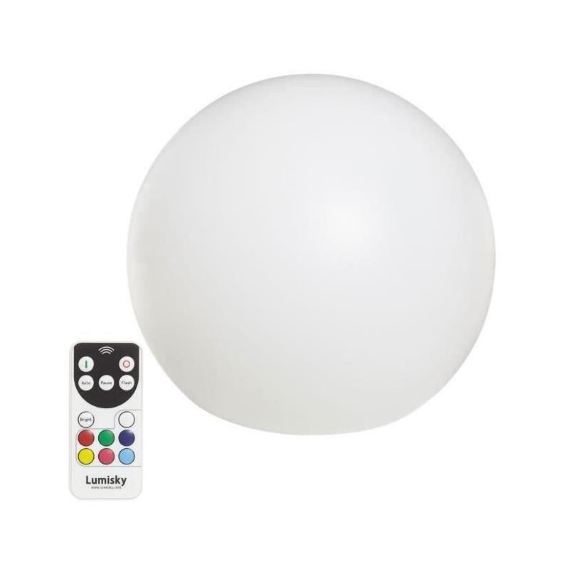 Décoration lumineuse: LUMISKY Sphere Led sans fil 30 cm - Multicolore