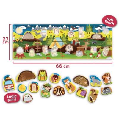 Puzzle panoramique Les Bois - CAROTINA BABY : jeu d'apprentissage ludique