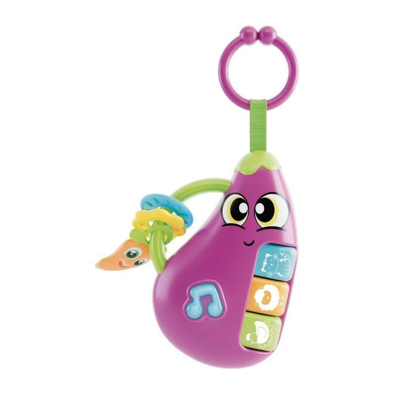 Hochet électronique Aubergine CAROTINA BABY pour jouer et apprendre