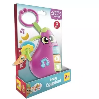 Hochet électronique Aubergine CAROTINA BABY pour jouer et apprendre