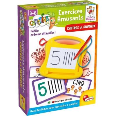 Calculs ludiques avec l'ardoise magique CAROTINA: apprendre les chiffres