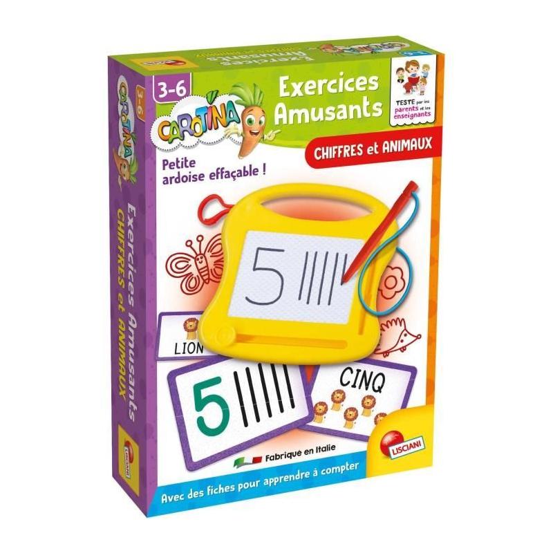 Calculs ludiques avec l'ardoise magique CAROTINA: apprendre les chiffres