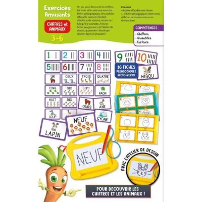 Calculs ludiques avec l'ardoise magique CAROTINA: apprendre les chiffres