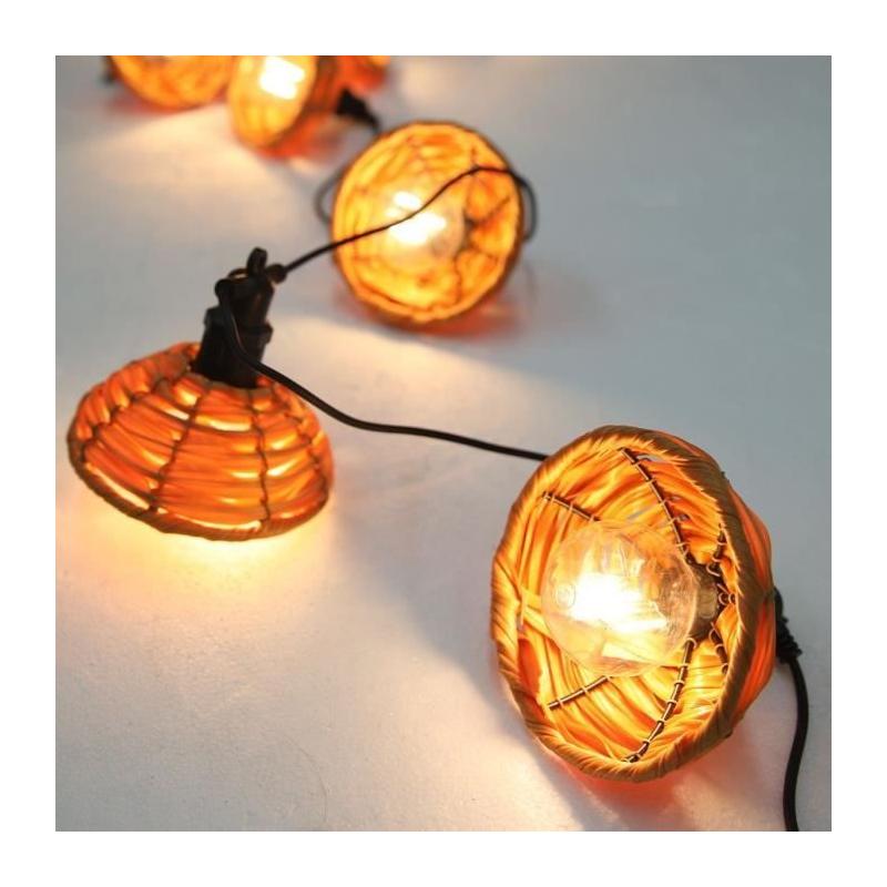 Guirlande lumineuse extérieure LUMISKY COTTAGE - Ambiance chaleureuse - 5.70m - LED blanc chaud
