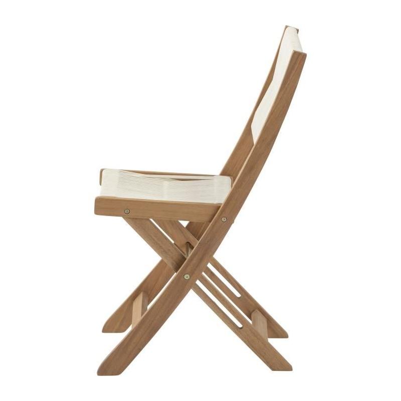 Ensemble bistrot pliable en bois d'acacia FSC - MAKENA