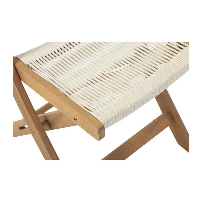 Ensemble bistrot pliable en bois d'acacia FSC - MAKENA