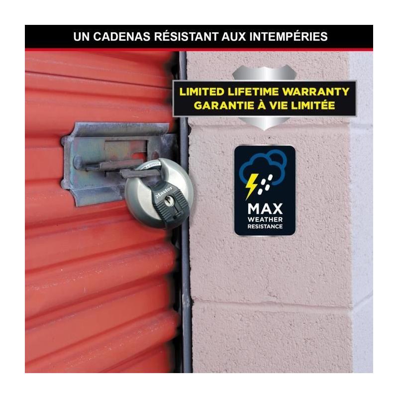 Lot de 2 cadenas à disque MASTER LOCK M40EURT en acier inoxydable - 70 mm