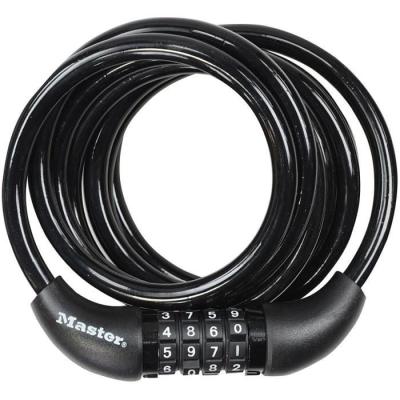 Antivol Vélo MASTER LOCK - Câble torsadé 1,8m - Combinaison programmable