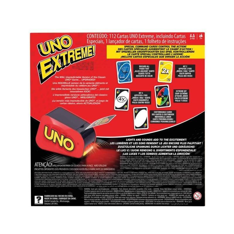 Jeu de Cartes Familial Uno Extreme pour des 7 ans et +