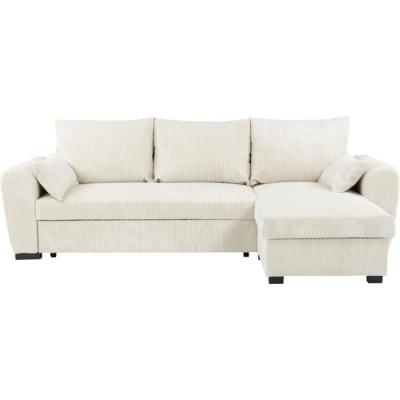 Canapé d'angle convertible réversible MAX 3 places - Tissu Lincoln Beige
