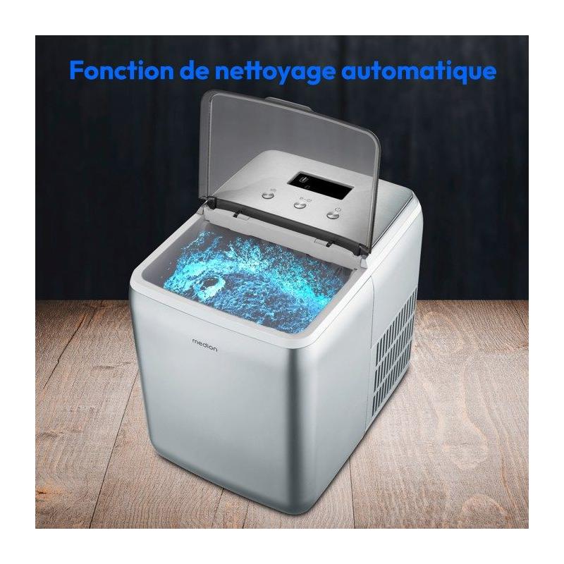 Machine à glaçons MEDION MD11950: 2,6L d'eau - 15kg/24h