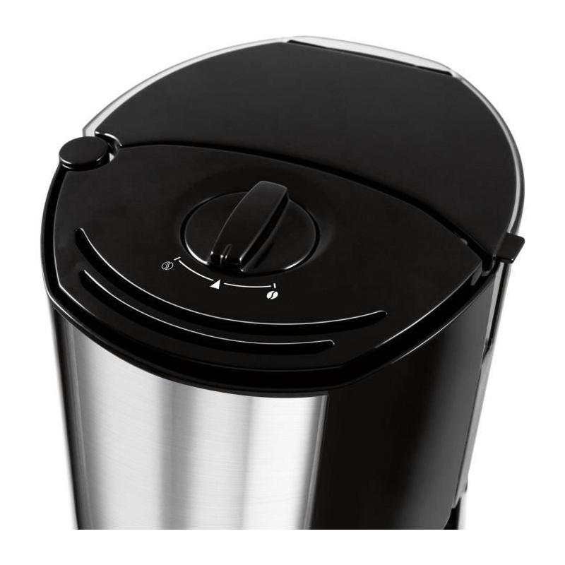 Machine à café Melitta - Top Glass Noir/Acier brossé 1017-04