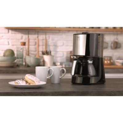 Machine à café Melitta - Top Glass Noir/Acier brossé 1017-04