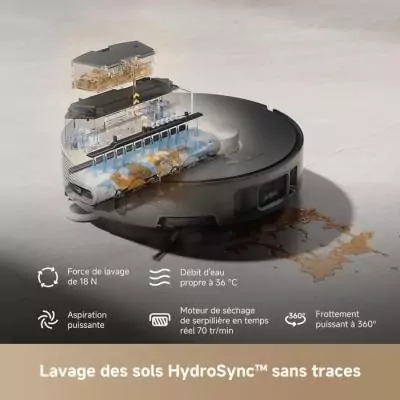 Aspirateur Robot Laveur MOVA Z50 Ultra - 19 000 Pa de Puissance