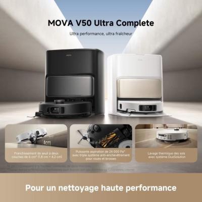 Aspirateur Robot MOVA V50 Ultra Complete: 24 000 Pa de Puissance