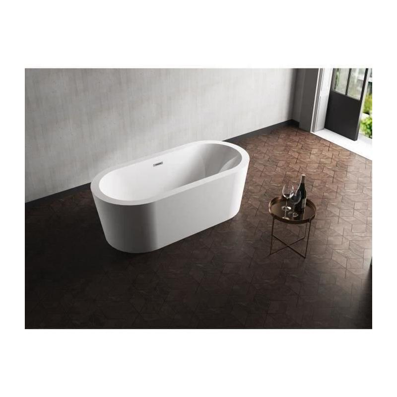 Baignoire ilot autoportante OCEANIC Islã - L.170 x I.80 x H.58 cm - Blanc