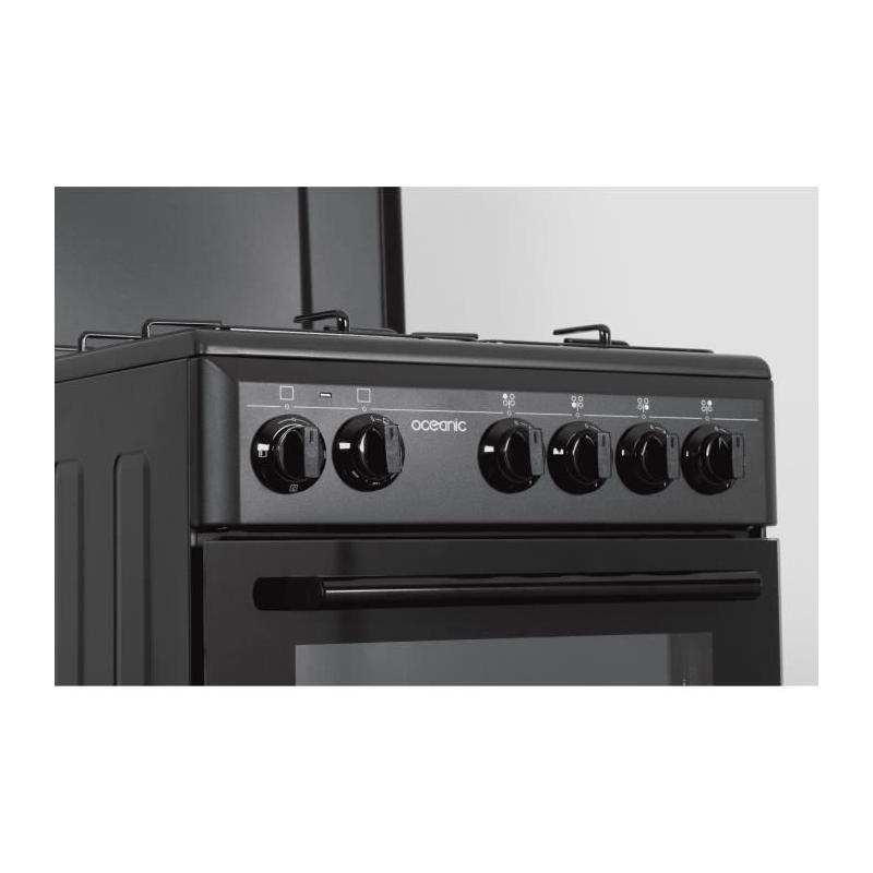 Cuisinière gaz OCEANIC OCEACG50GB - Design élégant noir