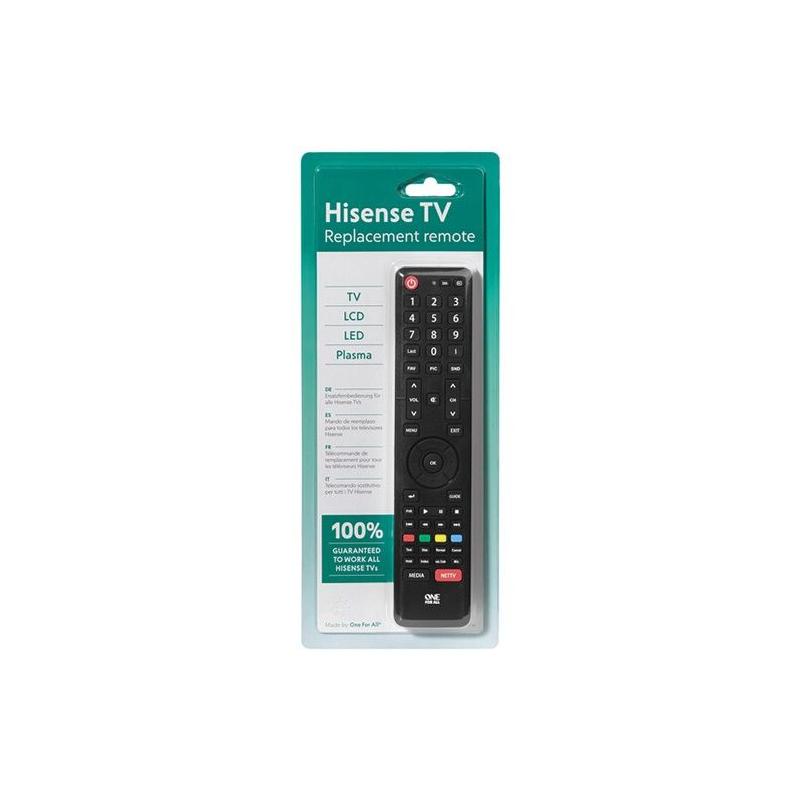Télécommande universelle pour TV Hisense - Noir