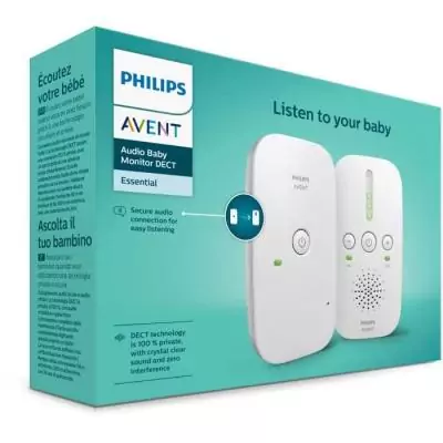 Écoute-bébé Philips Avent - Portée 300m - Autonomie 24h Écoute-bébé Philips Avent - Portée 300m - Autonomie 24h