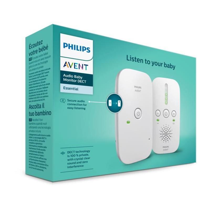 Écoute-bébé Philips Avent - Portée 300m - Autonomie 24h