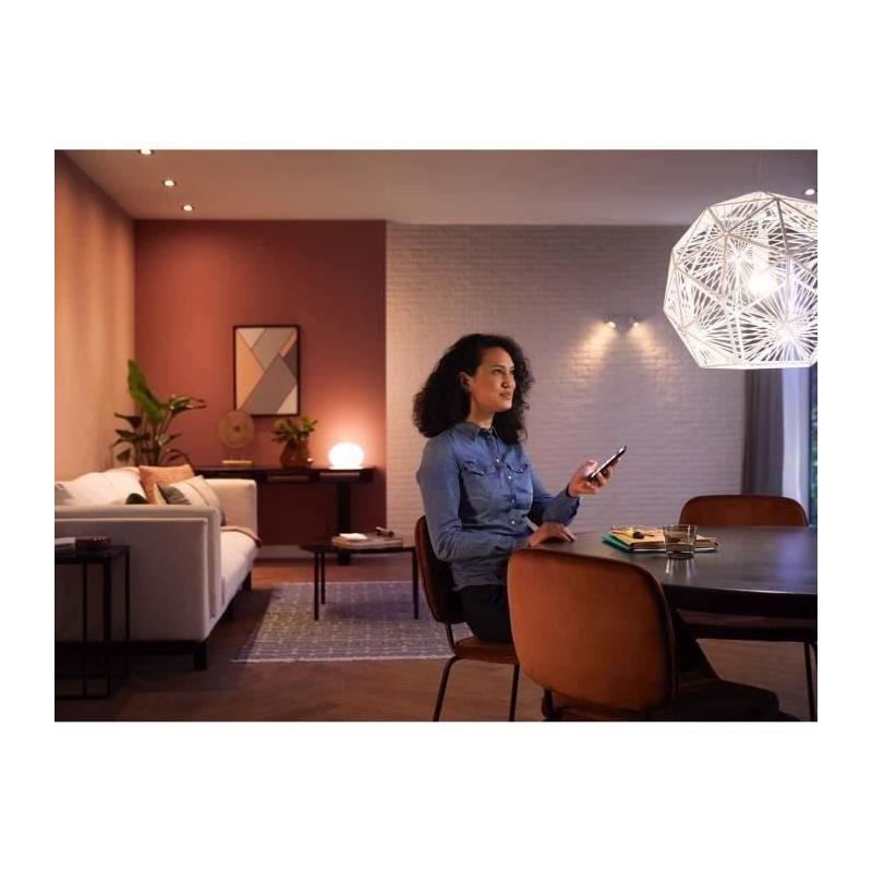 Kit de démarrage PHILIPS Hue White : 3 ampoules LED connectées + télécommande Hue