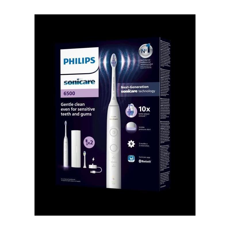 Brosse à dents électrique Philips Sonicare HX7410/02 - Série 6500 - Blanc