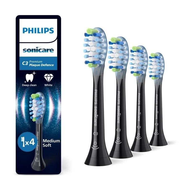Lot de 4 têtes de brosse Philips HX9044/88 - C3 black