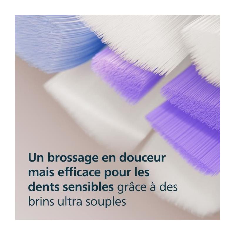 Lot de 8 têtes de brosse pour PHILIPS - HX6058/87 - S2 blanc