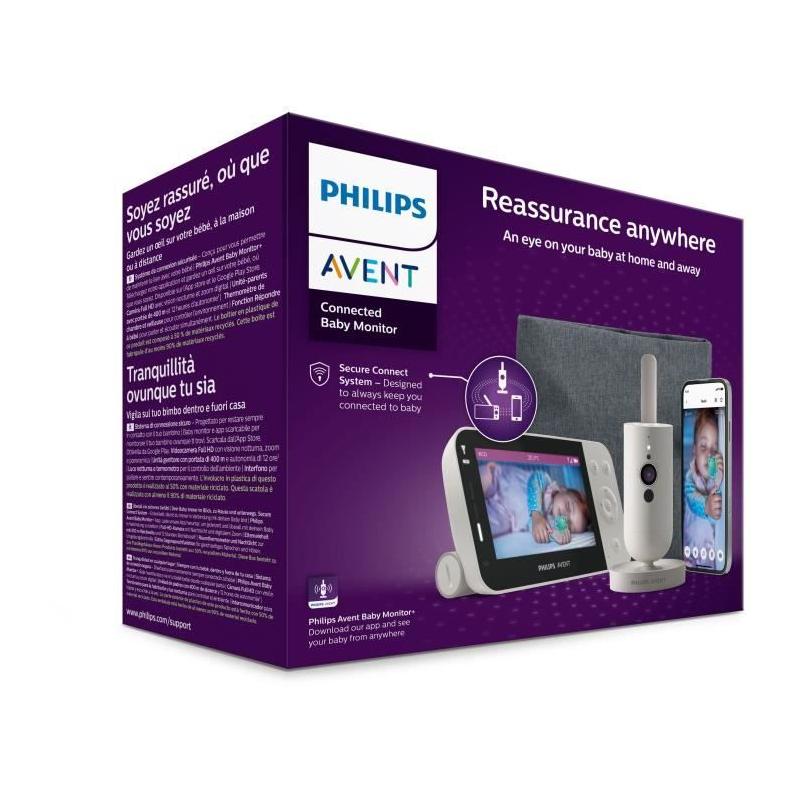 Vidéo moniteur connecté Philips Avent SCD953/26 - Silkwhite