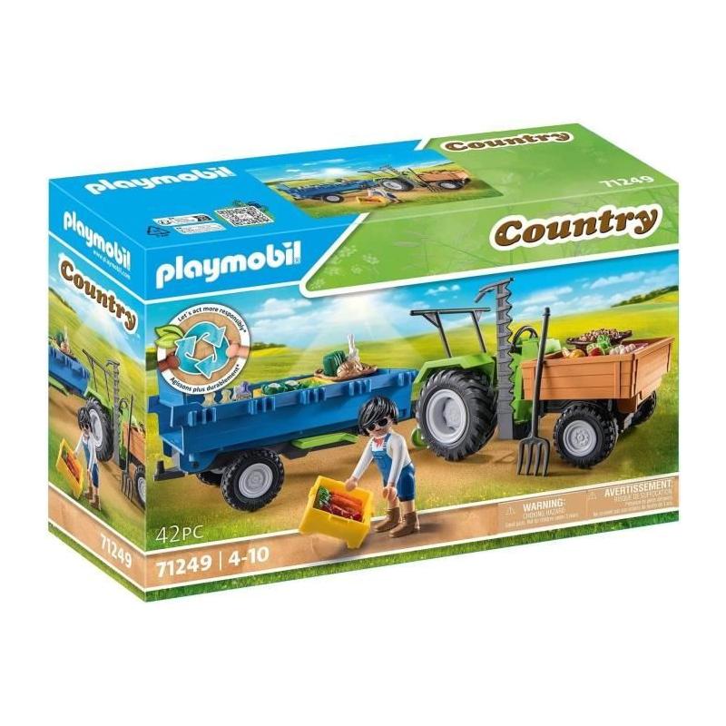 Jouet mini tracteur avec remorque pour enfants de 4 ans