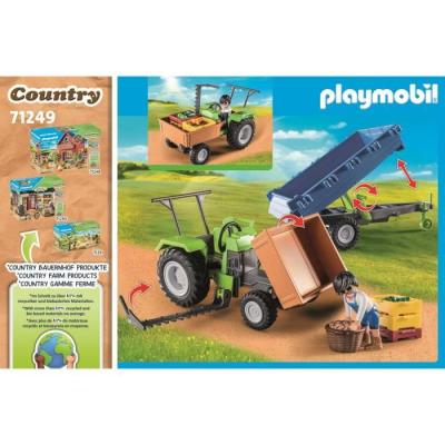 Jouet mini tracteur avec remorque pour enfants de 4 ans