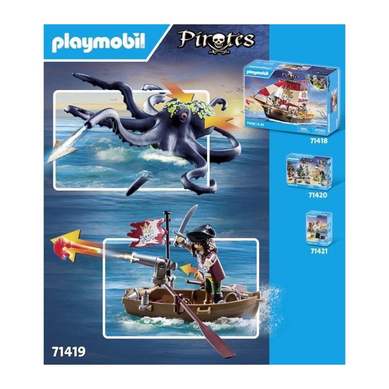 Aventures pirates avec pieuvre géante en miniature