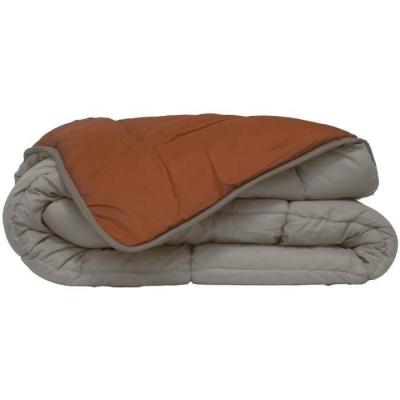 Couette Microfibre 400g/m² POYET MOTTE - Gris et Marron - 140x200 cm