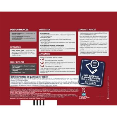 BONDEX - Lasure 8 ans Indice 30 Chene Foncé Satin 2,5L